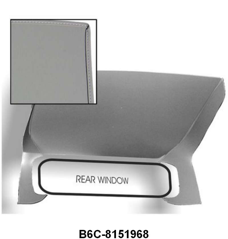 GRAY CARDBOARD HEADLINER - 56 F-100/F-350 W/FLAT REAR WINDOW