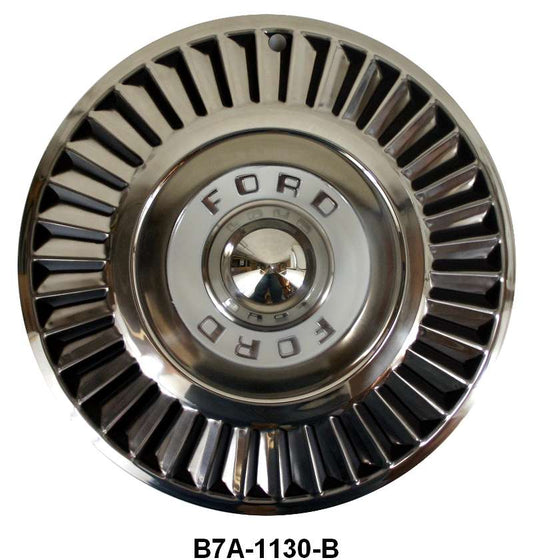 STAINLESS HUB CAP - 57 PASS/T-BIRD 14" FULL DISC WITH 38 EMBOSMENTS