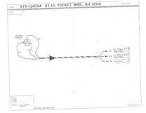 HEADLIGHT BUCKET WIRE - 57 PASS/RANCHERO RH W/GROMMET