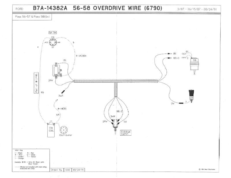 OVERDRIVE WIRING HARNESS - 56-58 PASSENGER