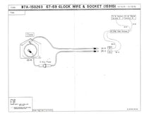 CLOCK POWER WIRE - 57-59 PASS/RANCHERO, WITH FUSE HOLDER