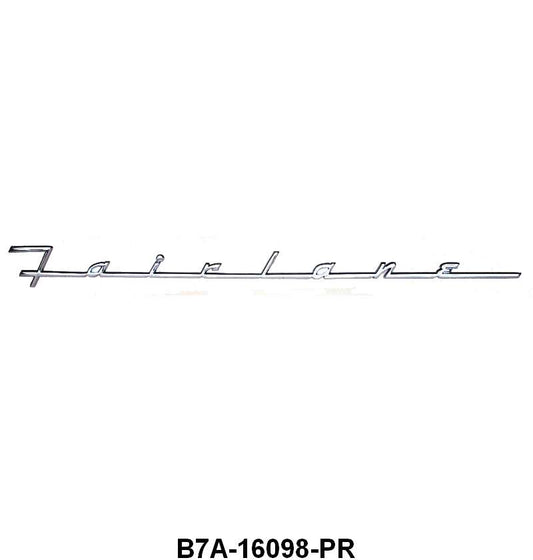 EMBLEM/SCRIPTS - 57 "FAIRLANE" FRONT FENDER, 58 "FAIRLANE" QUARTER PANEL