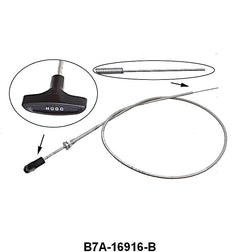 HOOD PULL CABLE WITH BLACK KNOB - 57-59 PASS/RANCHERO
