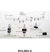 BODY TO FRAME PAD KIT - 57-58 PASS, EXCEPT RETRACTABLE, CONV, RANCH,WAGON