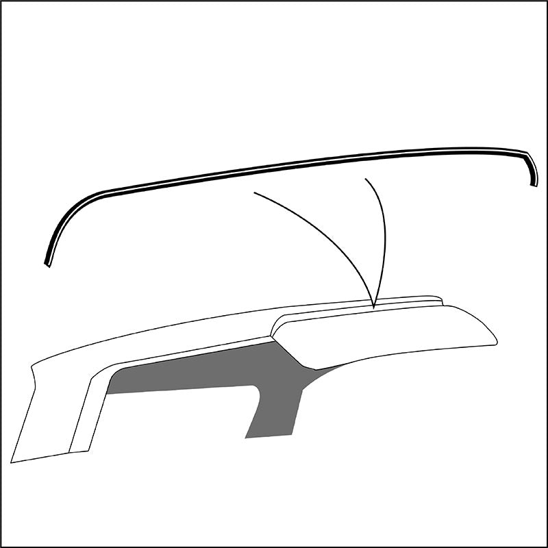 REAR OF FLAPPER TO ROOF SEAL - 57-58 RETRACT FRONT OF REAR ROOF