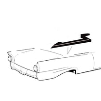 ROOF TO TOP OF QUARTER PANEL SEALS - 57-59 RETRACTABLE