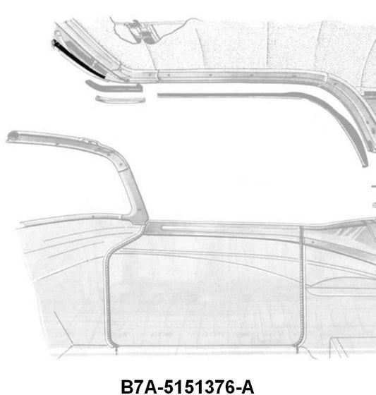 FRONT ROOF OUTER SEAL - 57-58 RETRACTABLE
