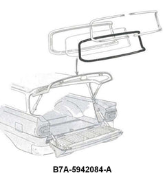 REAR/BACK WINDOW SEAL - 57-58 WAGON (FOR LIFT GATE) WITH GROOVE FOR TRIM