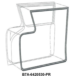 DOOR SEALS - 57-58 FAIRLANE 2 DOOR SEDAN BODY #64A, #64B