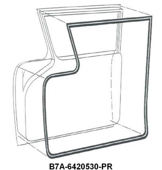 DOOR SEALS - 57-58 FAIRLANE 2 DOOR SEDAN BODY #64A, #64B