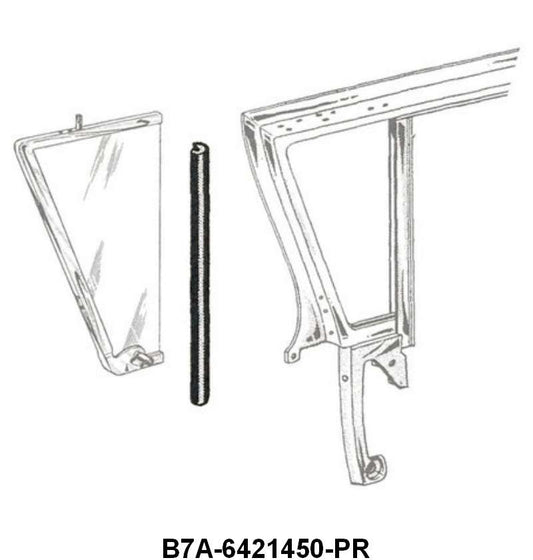BACKEDGE OF VENT WINDOW SEALS - 57-58 HARDTOP BODY #58 & 64