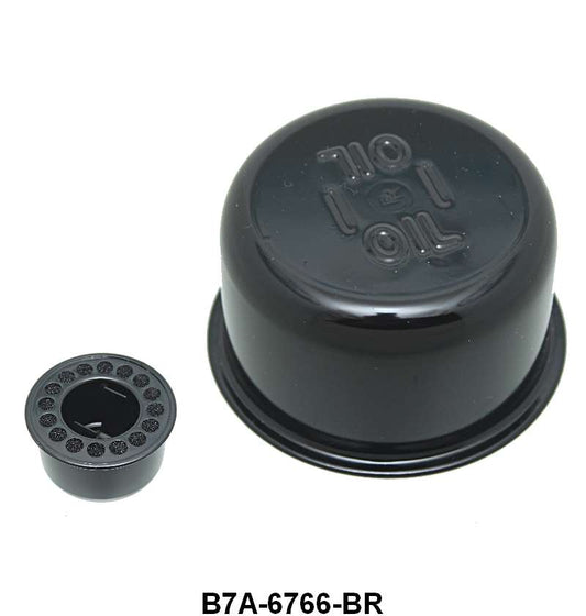 BREATHER/OIL FILLER CAP - 57-62 PASS, 57-62 F-100/F-350 V8, BLACK, ORIGINAL TYPE