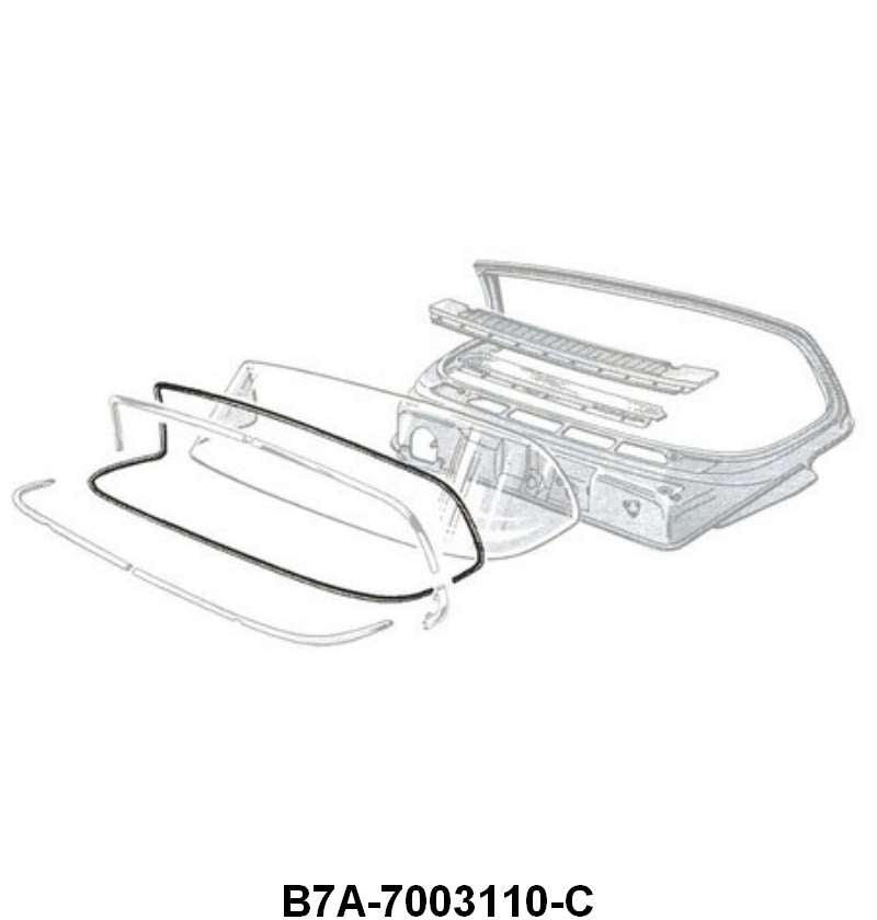 WINDSHIELD SEAL - 57-58 CUSTOM, RANCHERO, WAGON, BODY # 59, 66, 70, 73, 78, 79