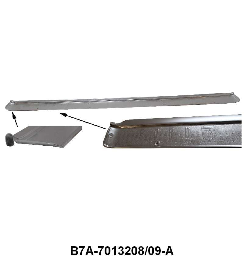 FRONT DOOR SCUFF PLATES - 57-58 FORD ALL 2-DOOR