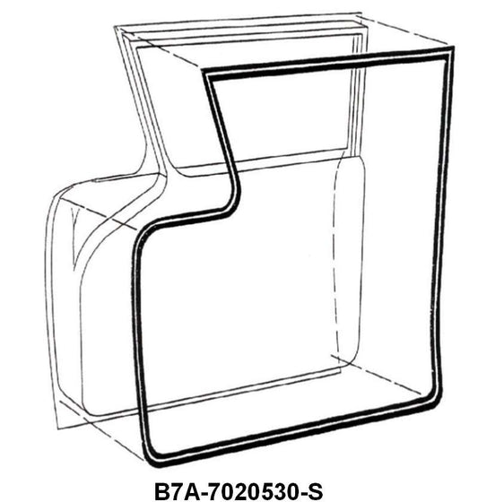 DOOR SEALS - 57-58 2DR SEDAN, 2DR WAGON, RANCHERO,SEDAN DELIVERY