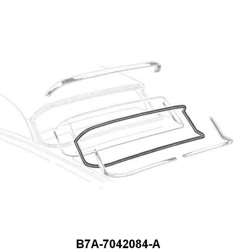 REAR/BACK WINDOW SEAL - 57-58 CUSTOM 2DR #70 & 4DR SEDAN #73