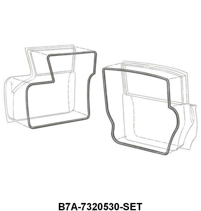 DOOR SEALS - 57-48 4 DOOR SEDAN BODY #73