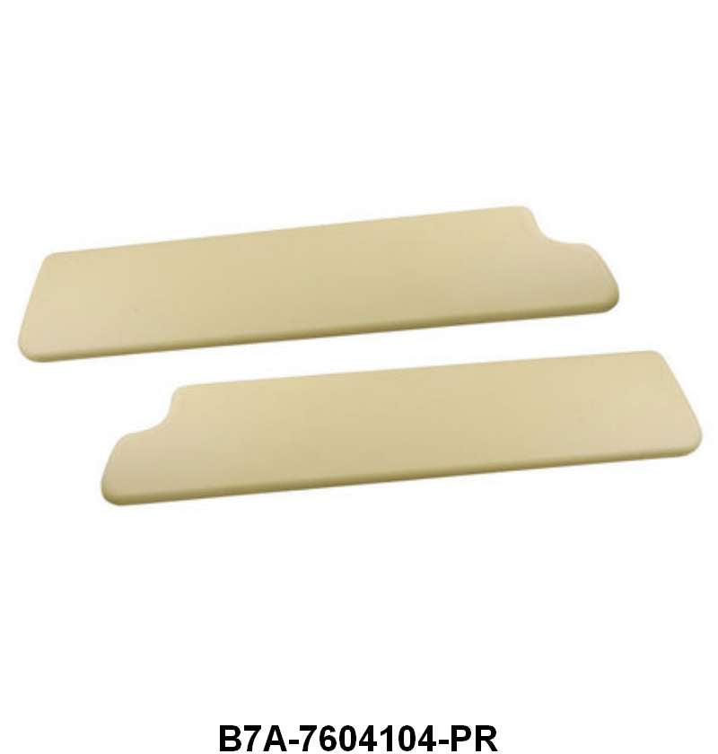 PADDED SUN VISORS - 57-58 CONVERTIBLE. OFF WHITE