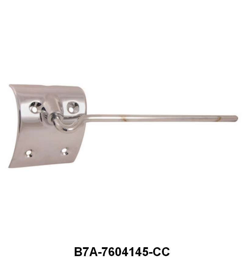 SUN VISOR BRACKET - 57-58 CONV LH, CHROME