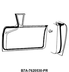 DOOR SEALS - 57-58 FAIRLANE 2DR HARDTOP #63, CONVERTABLE, RETRACTABLE