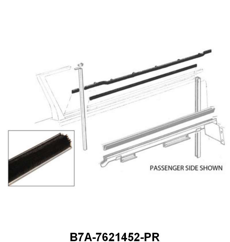 ANTI-RATTLERS FRONT DOOR WINDOW - 57-58 RETRACT/CONV/2DR HDTP RIGHT HAND