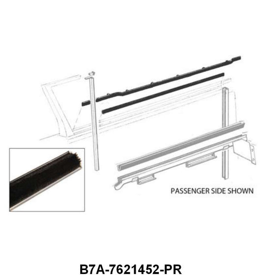 ANTI-RATTLERS FRONT DOOR WINDOW - 57-58 RETRACT/CONV/2DR HDTP RIGHT HAND