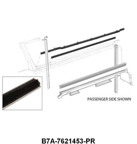 ANTI-RATTLERS FRONT DOOR WINDOW - 57-58 RETRACT/CONV/2DR HDTP LEFT HAND