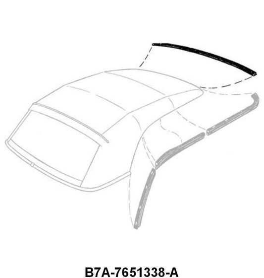 SMALL FRONT HEADER SEAL AT FRONT OF TOP - 57-58 CONVERTIBLE
