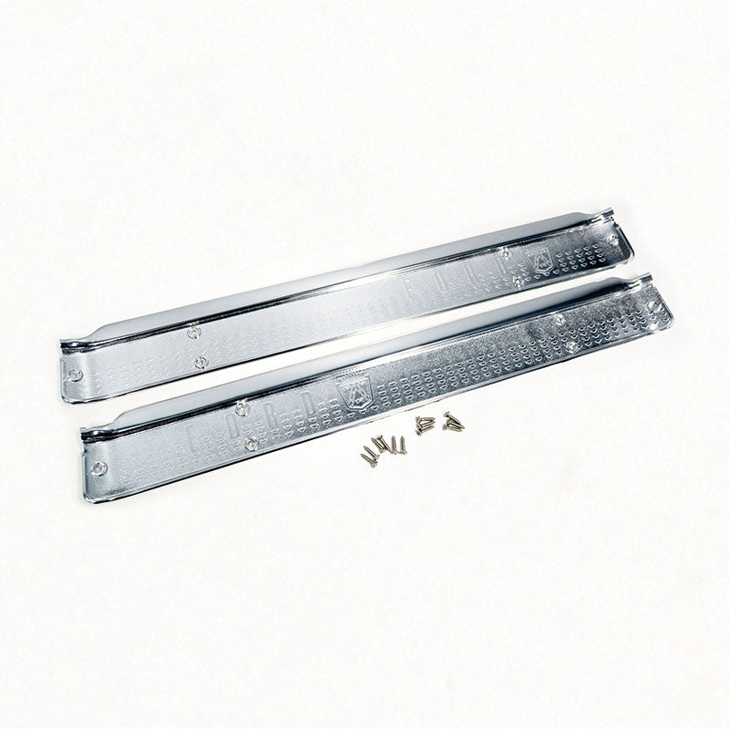 REAR DOOR SCUFF PLATES - 57-58 PASSENGER 4DR WGN #79 REAR