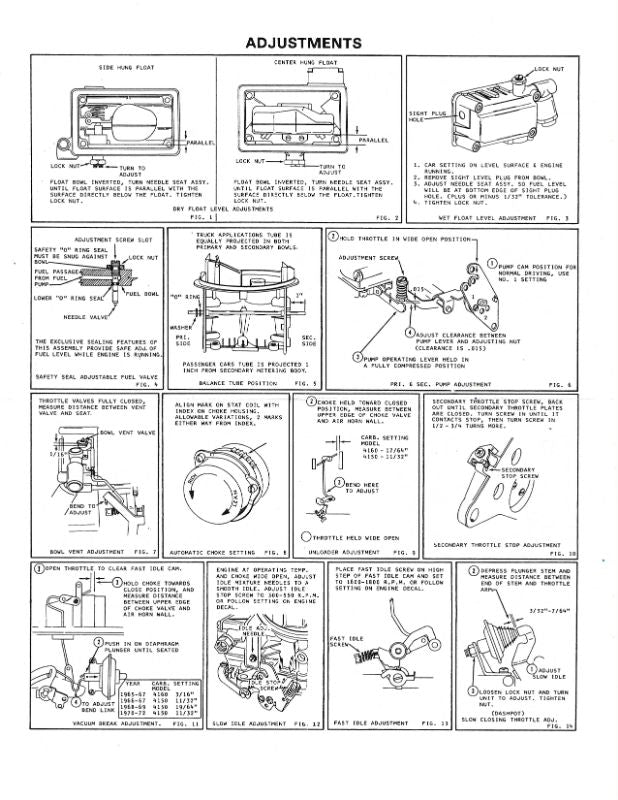CARB REBUILDING KIT - 57-58 PASS/T-BIRD V8 HOLLEY 4 BARREL