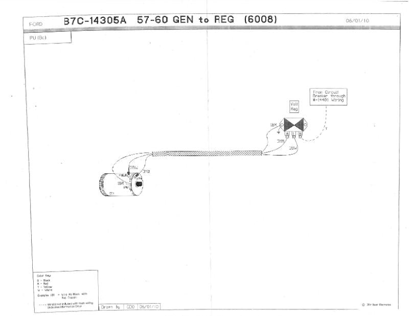 GENERATOR TO VOLTAGE REGULATOR WIRE - 57-60 PICKUP 272/292