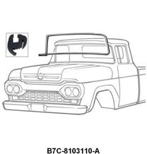 WINDSHIELD SEAL WITHOUT GROOVE FOR CHROME - 57-60 F-100/F-350