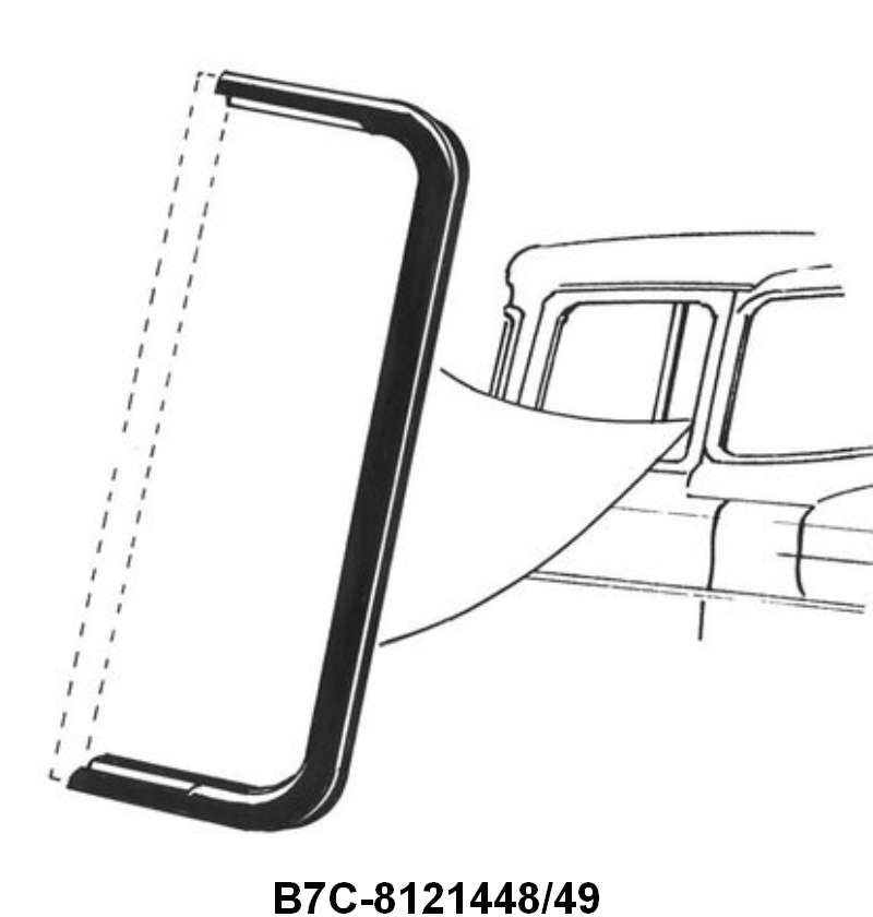 VENT WINDOW SEALS - 57-60 F-100/F-350 MADE IN USA