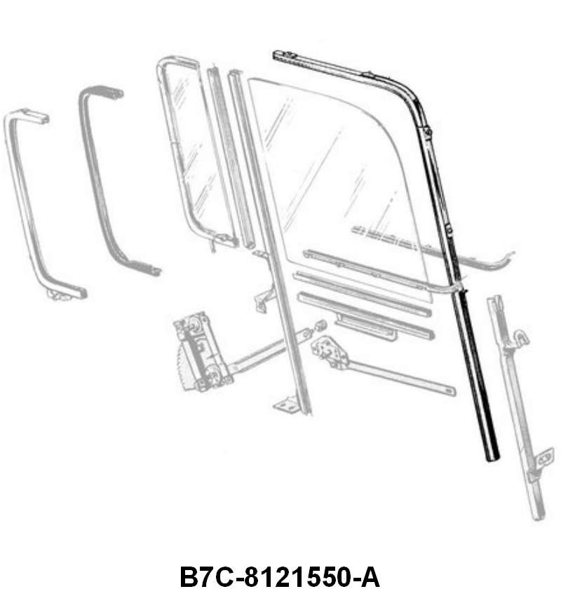 U-CHANNEL FOR TOP AND BACK SIDE OF DOOR GLASS - 57-60 F-100/F-350