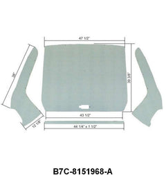 PERFORATED CARDBOARD HEADLINER - 57-60 F-100/F-250 SMALL WINDOW