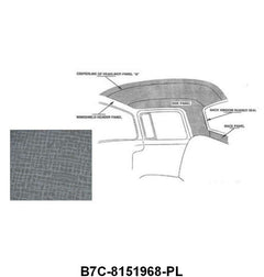 NON-PERFORATED HEADLINER - 57-60 F-100/F-250 W/SMALL WINDOW