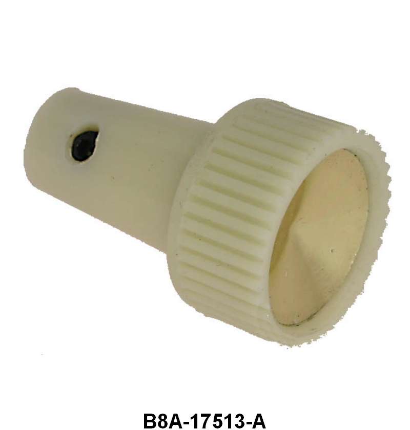 WIPER SWITCH KNOB - 58 PASS/RANCHERO WHITE WITH GOLD INSERT