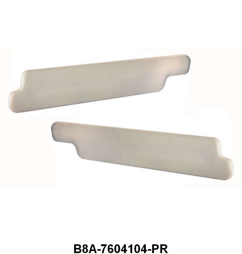 PADDED SUN VISORS - 57-58 SEDAN/WAGON/RANCHERO, LIGHT BEIGE