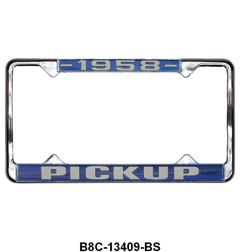 "PICKUP" LICENSE PLATE FRAME - 1958