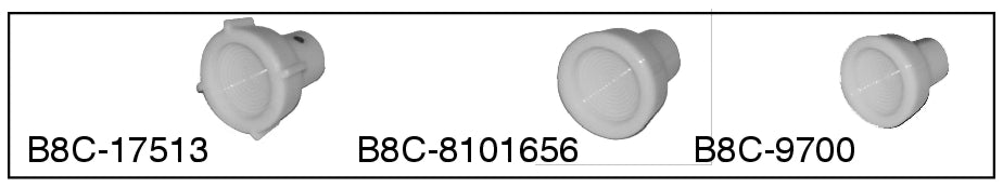 WIPER/RADIO/HEATER SWITCH KNOB - 58-60 F-100/F-350 WHITE