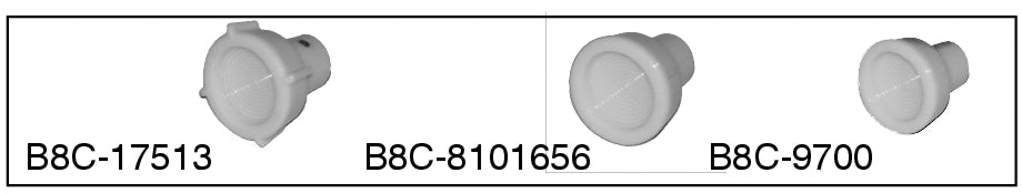 GLOVE BOX KNOB - 58-60 F-100/F-350 WHITE