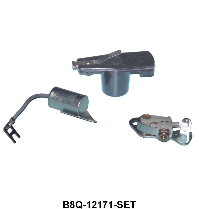 POINTS, ROTOR AND CONDENSER SET - 57-66 PASS, 57-72 PU V-8 EXCL DUAL POINT DIST