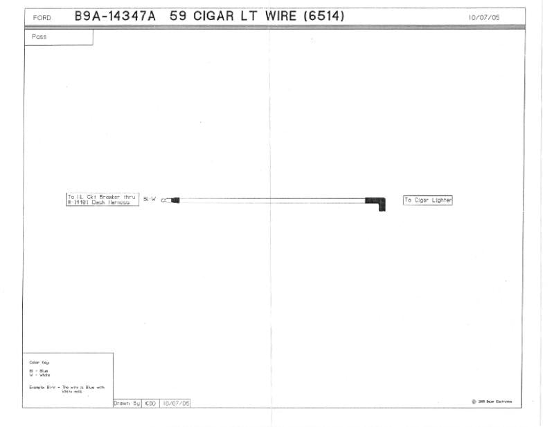 CIGAR LIGHTER TO CIRCUIT BREAKER WIRE - 59 PASSENGER