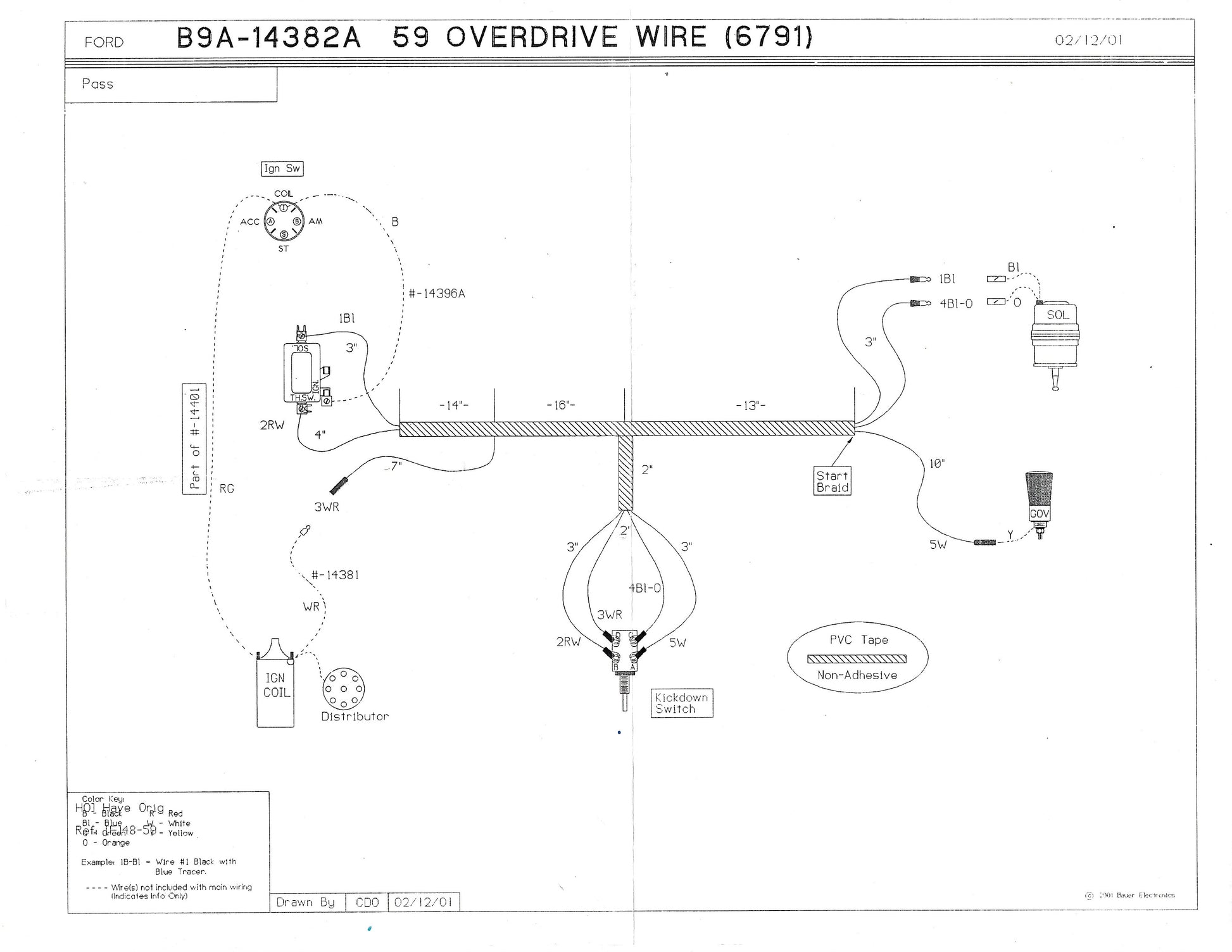 OVERDRIVE WIRING HARNESS - 59 PASSENGER