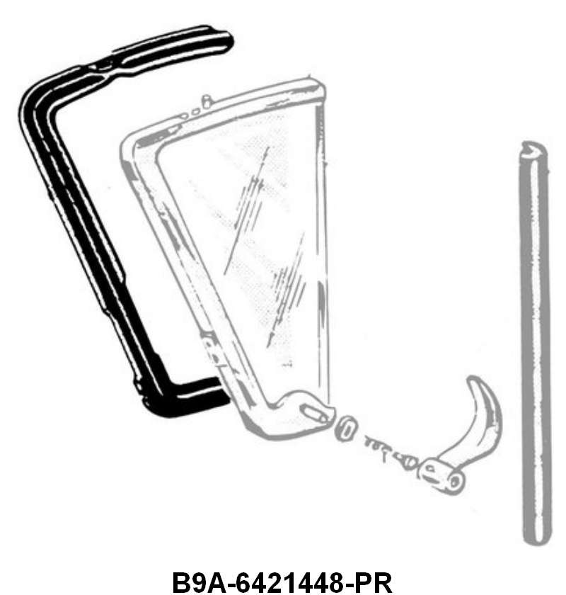VENT WINDOW SEALS - 59 PASS ALL BODY STYLES, RANCHERO, AND WAGON