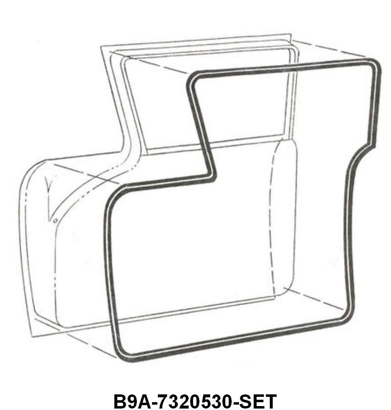 DOOR SEALS - 59 PASS 4DR SDN/WGN, BODY #54A, 58A,58B,58E, 71