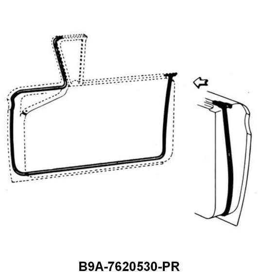 DOOR SEALS - 59 PASS 2DR HARDTOP #63, 65, CONV #76, RETRACTABLE #51A