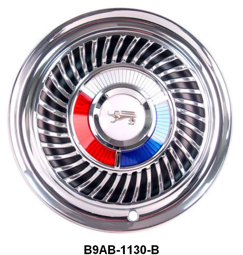 STAINLESS HUB CAP WITH SUNRAY EMBLEM - 59 PASS/RANCHERO 14"