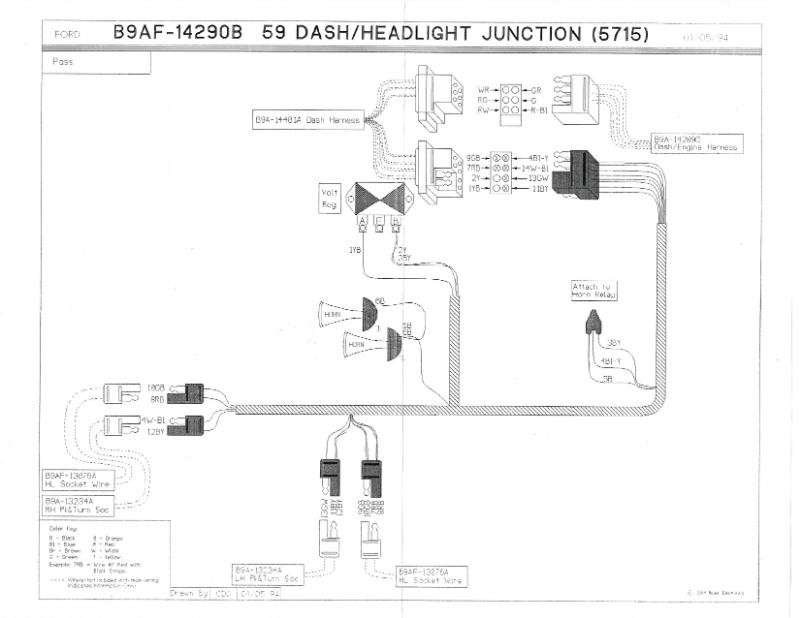 FIREWALL TO HEADLIGHT HARNESS- 59 PASS/RANCHERO
