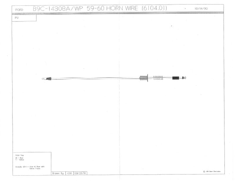 HORN BUTTON WIRE - 59-60 F-100/F-350